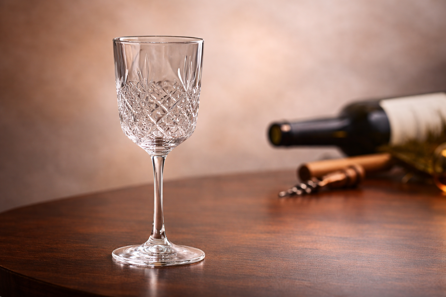 Verre à vin universel design en verre transparent, élégance et finesse pour une dégustation raffinée